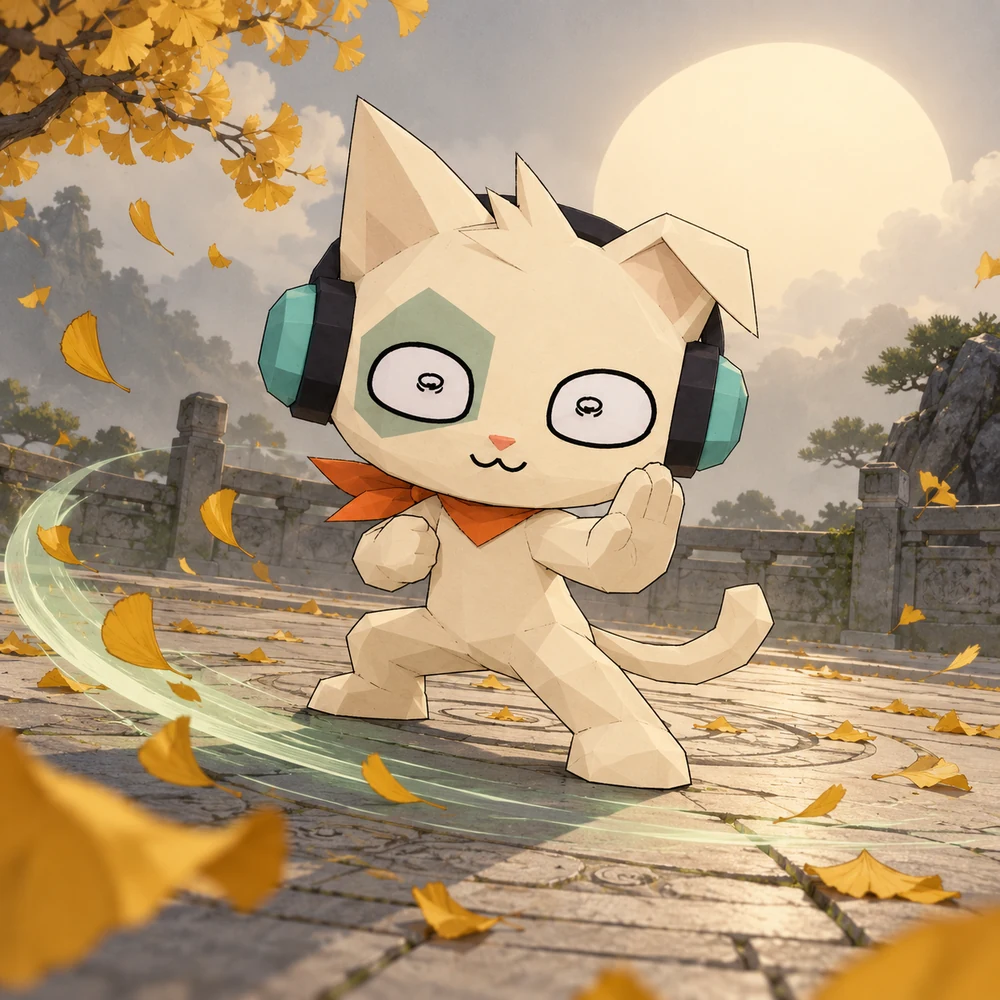 KOYO practicing an emerald wind strike